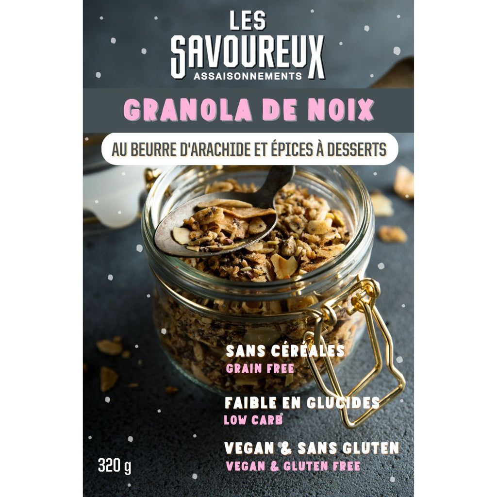 **NOUVEAU PRODUIT** LE SAVOUREUX GRANOLA DE NOIX - 320g - Les Savoureux