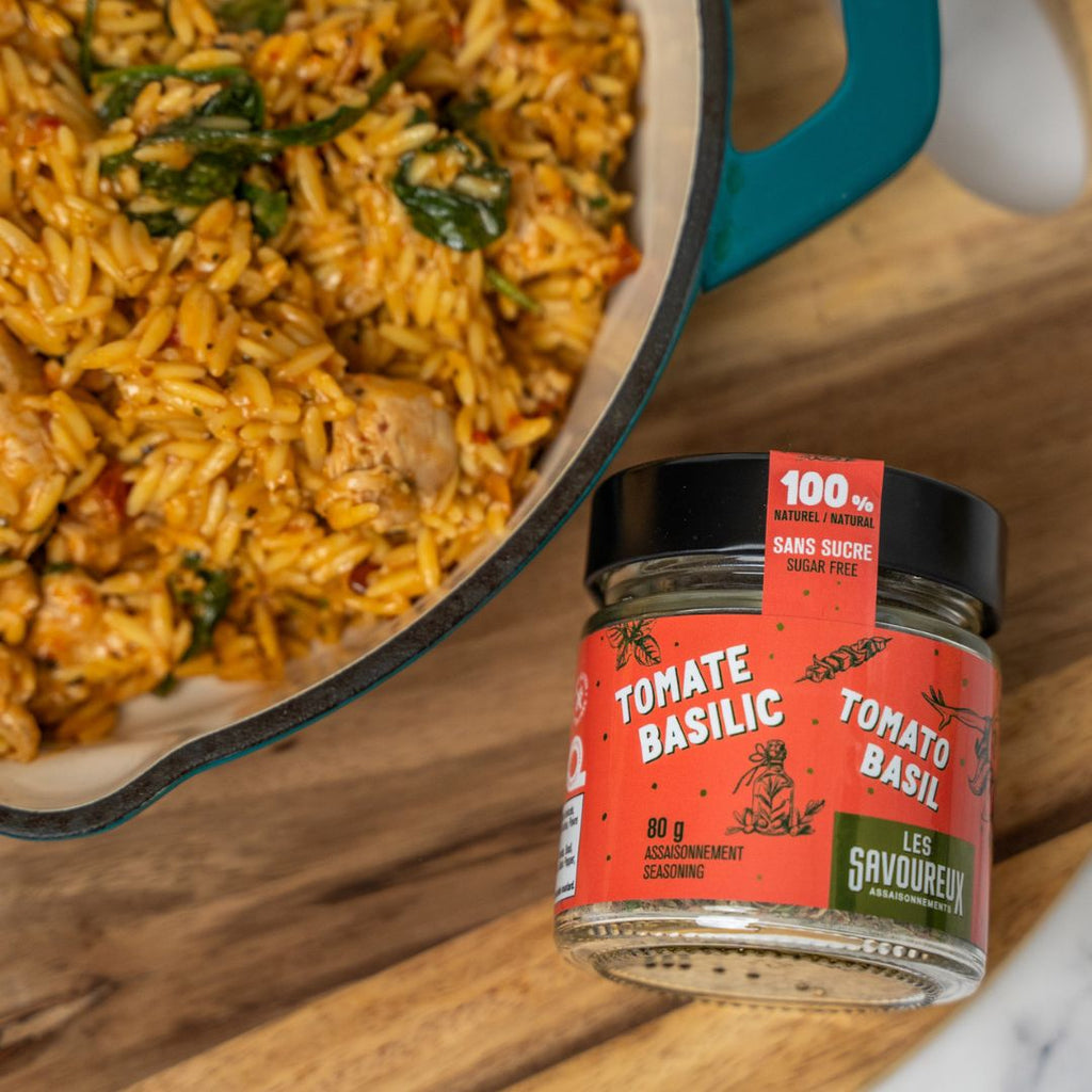 Risotto d’orzo au poulet & Tomate-Basilic