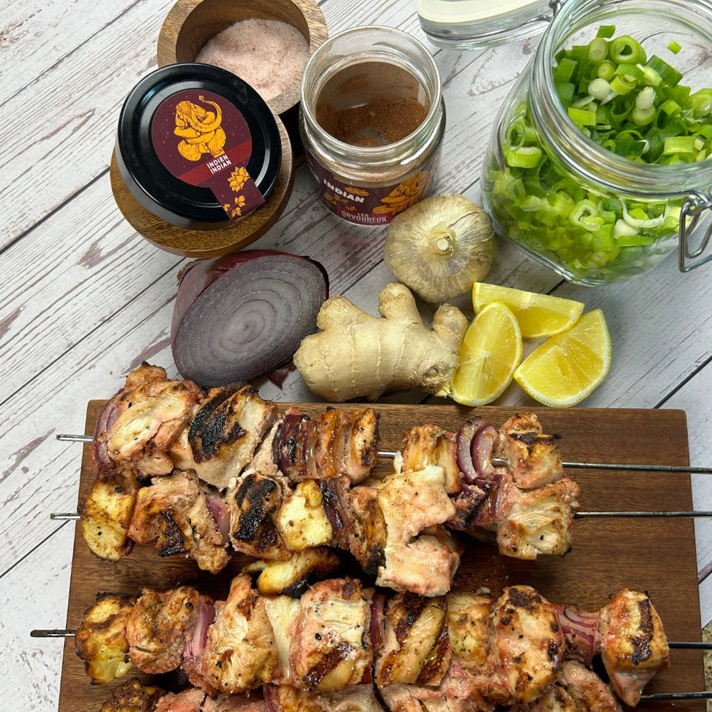 Brochette de poulet tandoori - Les Savoureux