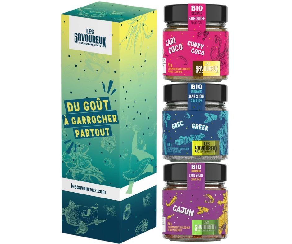 BOITE - CADEAU - 3 gros pots au choix - Les Savoureux