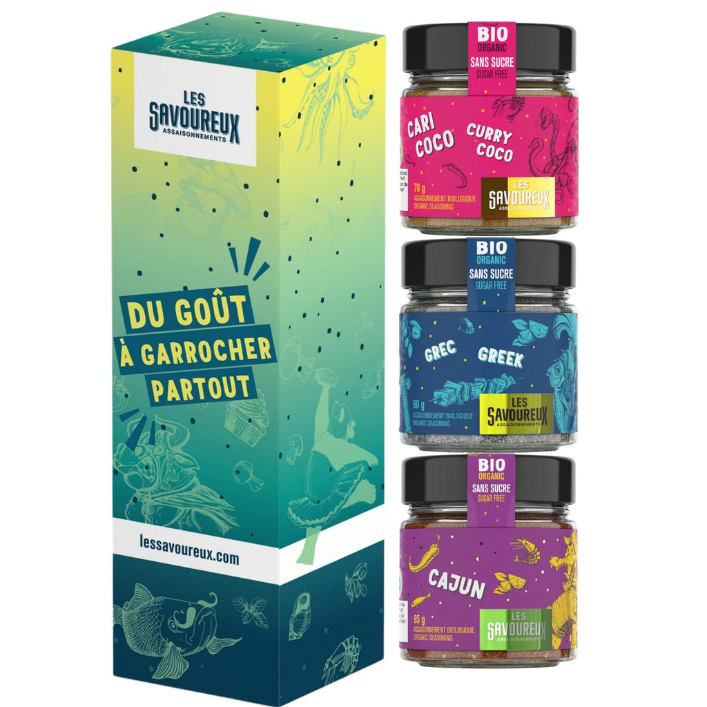 BOITE - CADEAU - 3 gros pots au choix - Les Savoureux