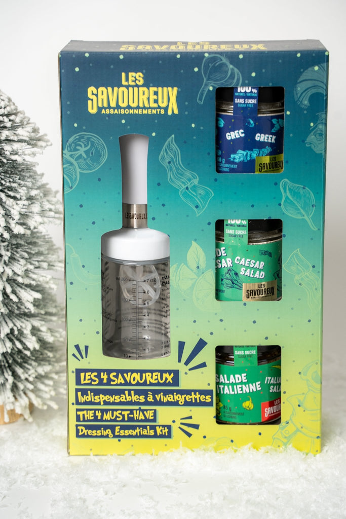 LES 4 SAVOUREUX INDISPENSABLES À VINAIGRETTES - ENSEMBLE GOURMAND - Les Savoureux