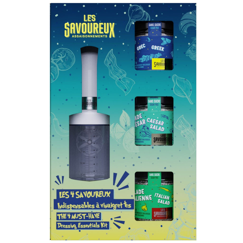 LES 4 SAVOUREUX INDISPENSABLES À VINAIGRETTES - ENSEMBLE GOURMAND - Les Savoureux