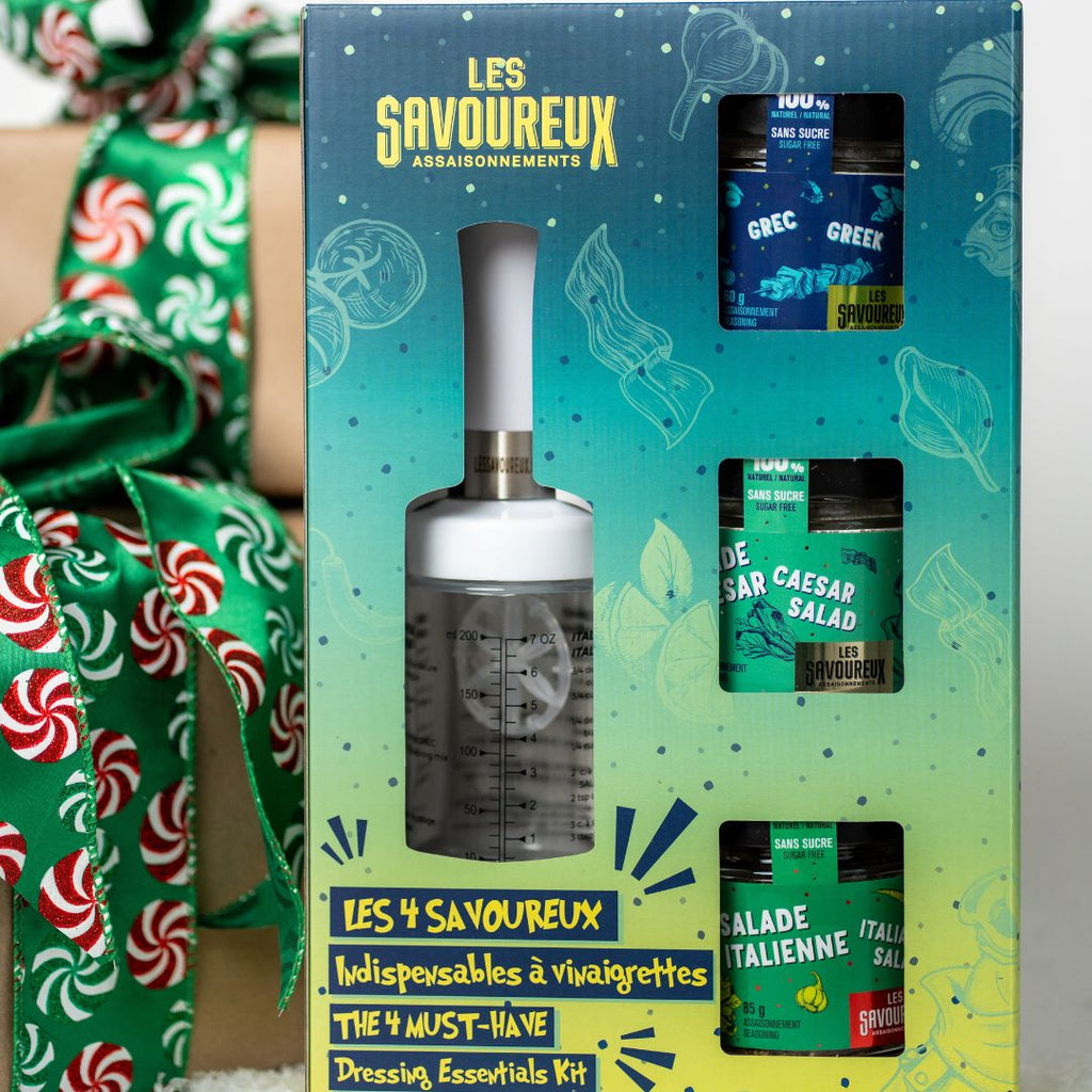 LES 4 SAVOUREUX INDISPENSABLES À VINAIGRETTES - ENSEMBLE GOURMAND - Les Savoureux