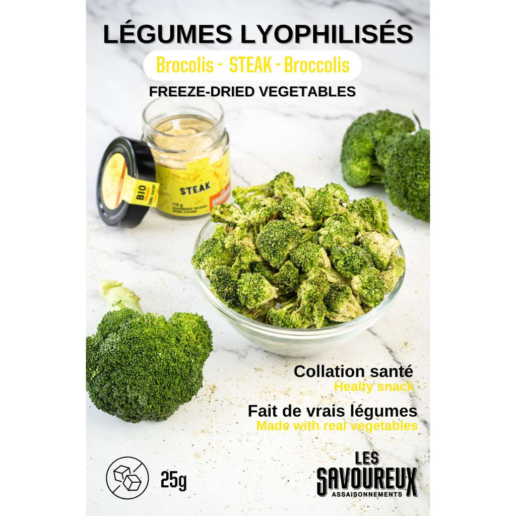 **NOUVEAU PRODUIT** LÉGUMES LYOPHILISÉS | BROCOLIS CROUSTILLANT STEAK - Les Savoureux