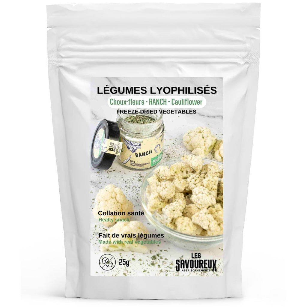 **NOUVEAU PRODUIT** LÉGUMES LYOPHILISÉS | CHOU - FLEUR CROUSTILLANT RANCH - Les Savoureux