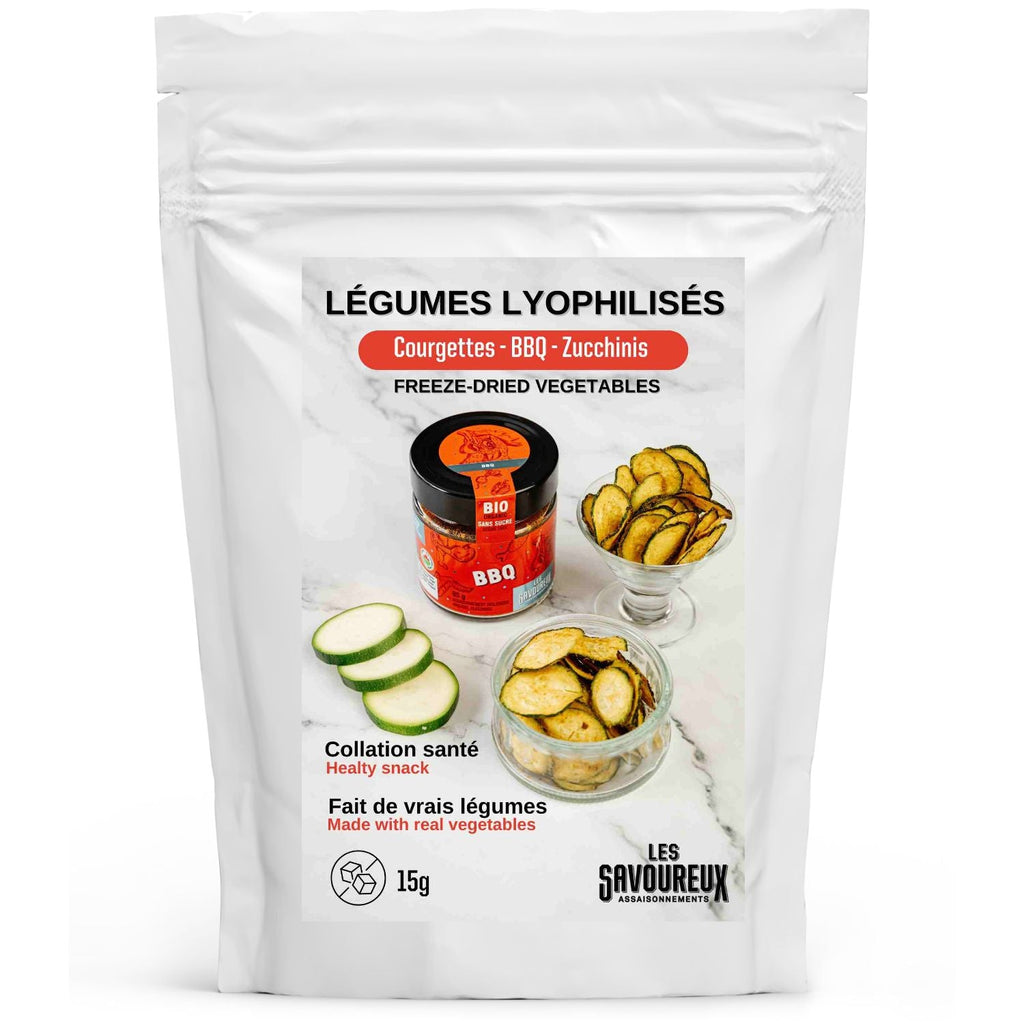 **NOUVEAU PRODUIT** LÉGUMES LYOPHILISÉS | COURGETTES CROUSTILLANTES BBQ - Les Savoureux